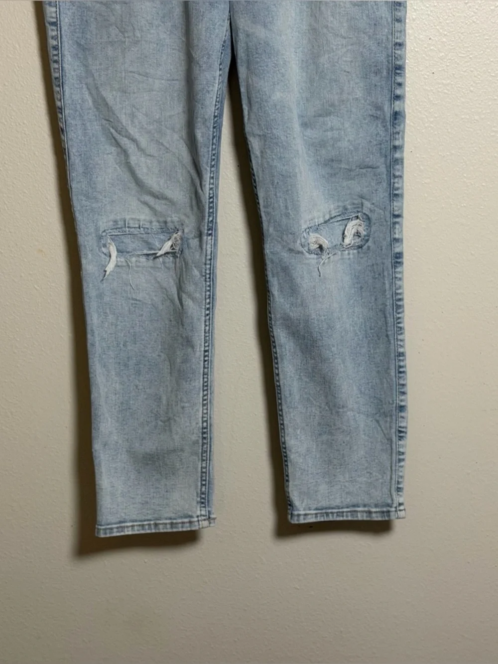 Abercrombie Kids Girl‎ Denim High-Rise Mini Mom Distressed Jeans Pull on 15/16